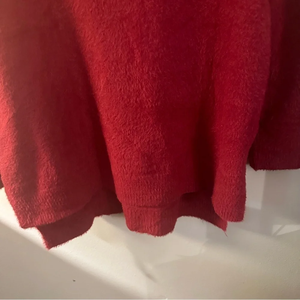 NWT Ava & Viv XXL Red V Neck Pullover Sweater Tunic Long Sleeve - Picture 4 of 9
